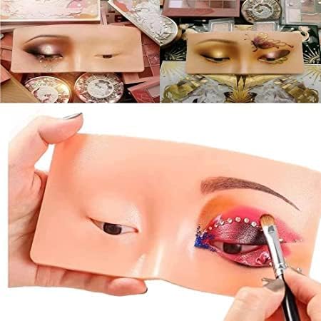 Angelie Makeup Practice Face Board - Professional Makeup Training Skin Dummy for Beginners | Realistic Face, Eye & Lip Practice Board | Perfect for Beauty School, Salon Training & Home Practice (1-Piece, Skin Tone)