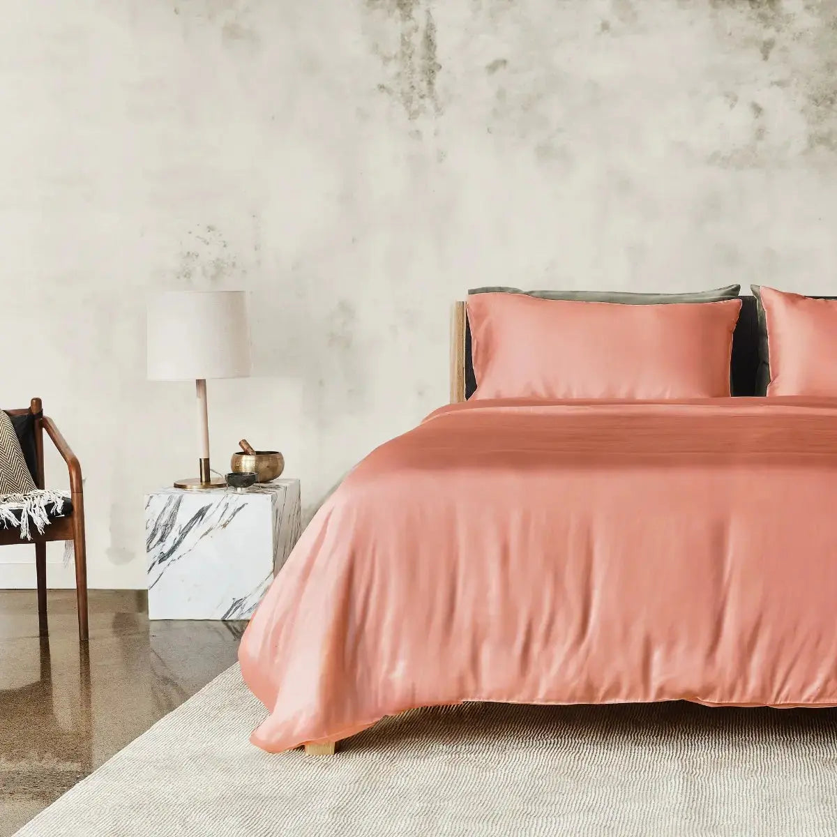Luxe CleanBamboo® Sateen+ Duvet Cover Set - Ultra Soft 100% Bamboo Fabric, Breathable & Hypoallergenic - Perfect for Bedroom, Hotel, or Guest Room Decor