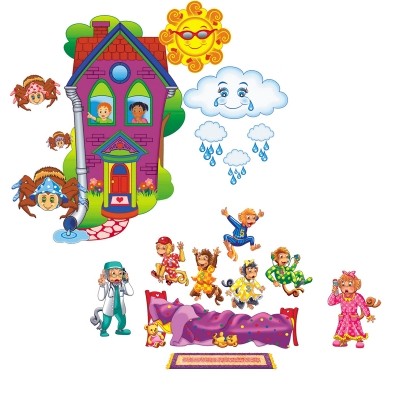 Bilingual Rhymes Flannelboard Set - Eency Weency Spider - English & Spanish Learning Toy for Kids - Perfect for Storytime, Preschool, and Homeschool Activities