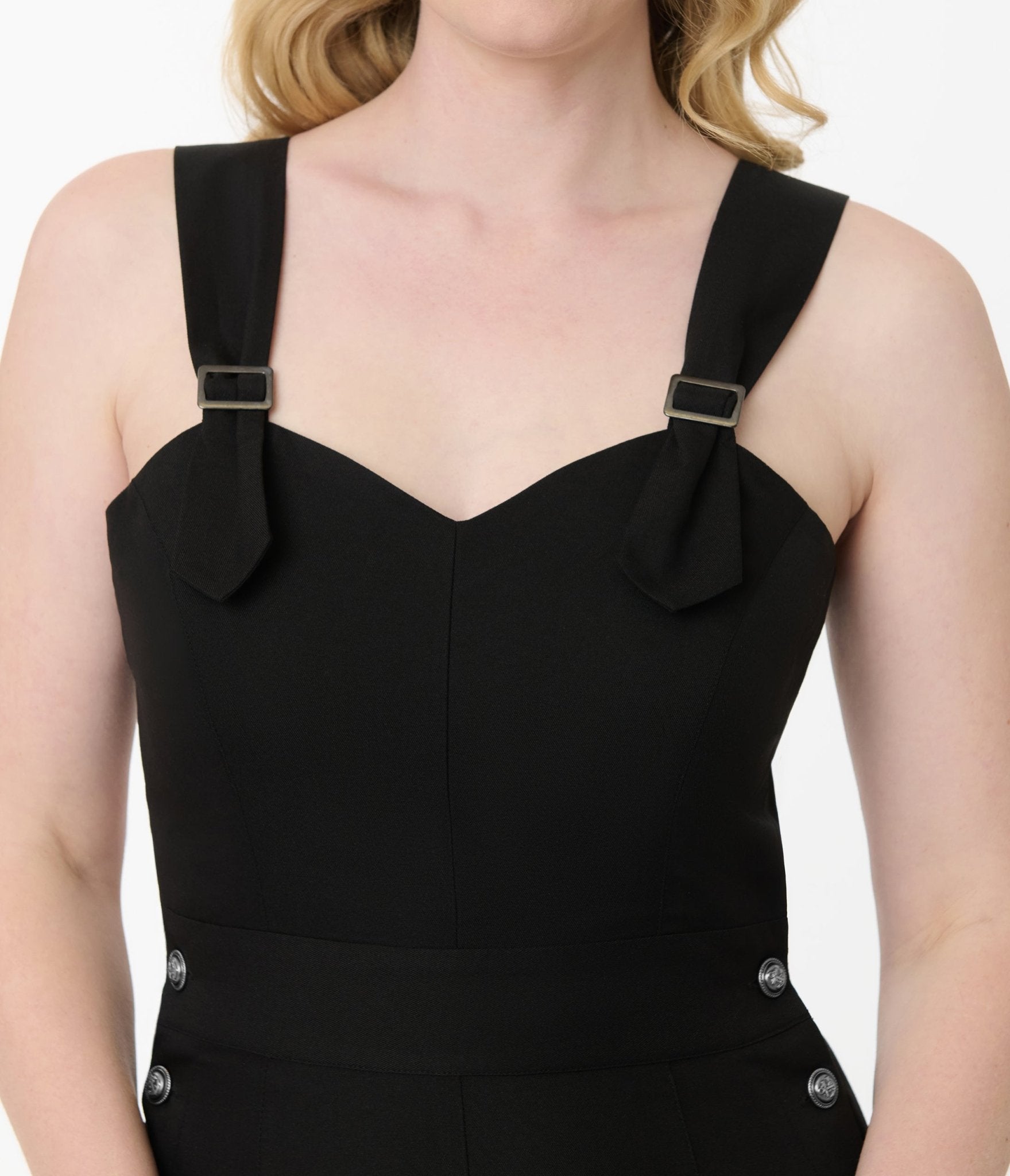 Vintage Black & Silver Sedgewick Jumpsuit for Women - Retro One-Piece Pantsuit - Perfect for 70s Theme Parties, Date Nights & Special Occasions