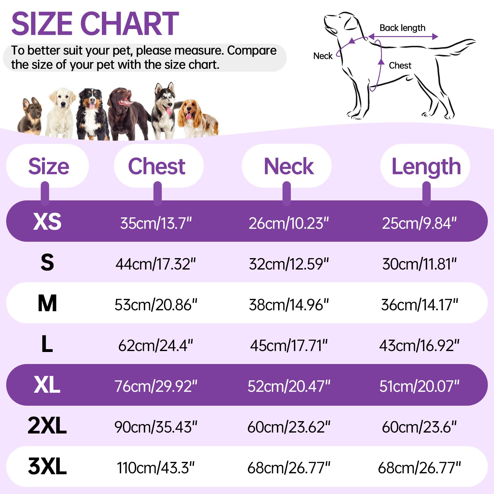 Warm Fleece Dog Winter Coat for Large Dogs - XL Waterproof Snow Jacket with D-Ring & Back Zipper | Beagle, Corgi, Border Collie | Purple Winter Dog Clothes for Cold Weather & Outdoor Adventures