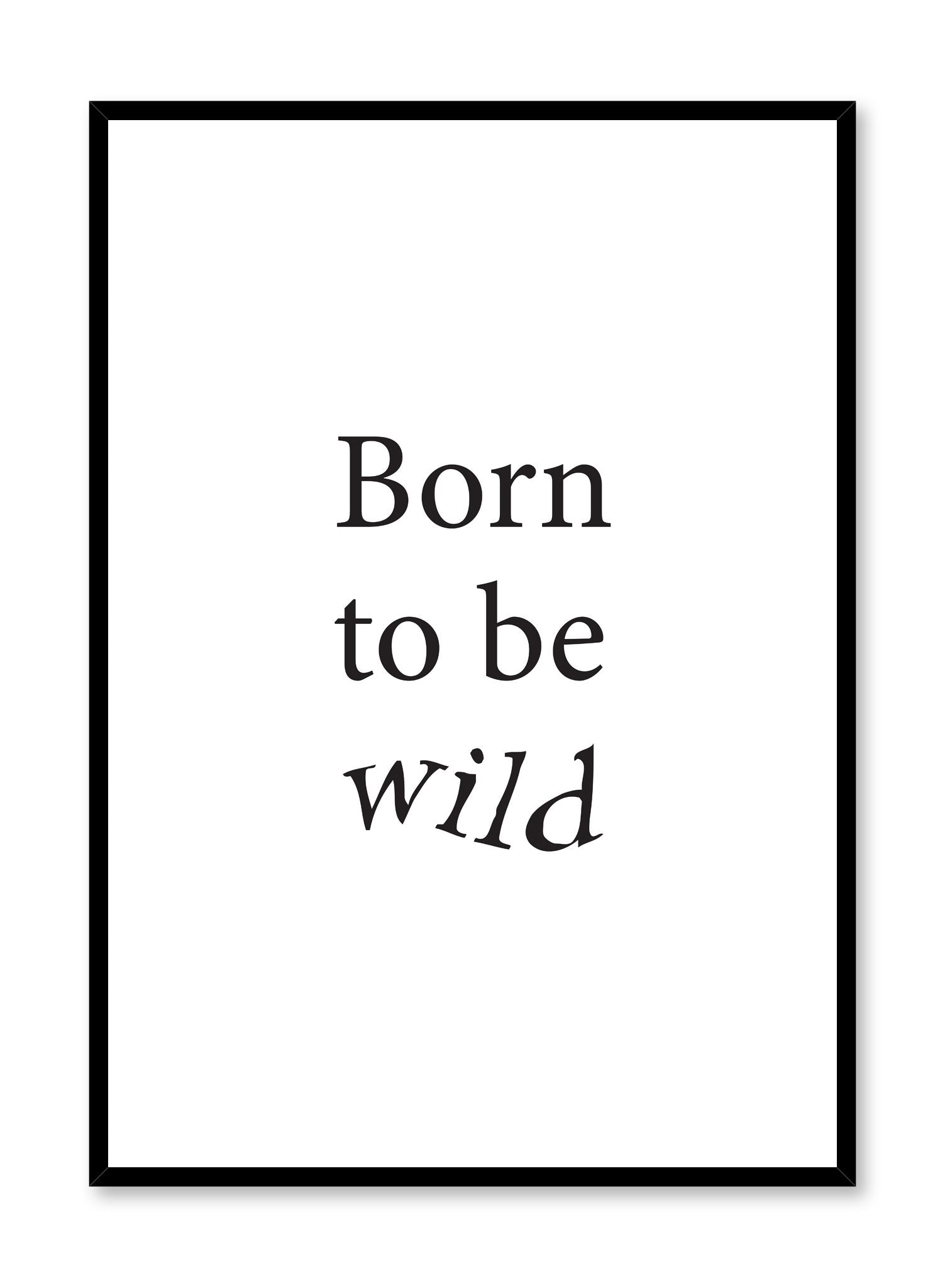 Born To Be Wild Poster - Vintage Motorcycle Wall Art Decor for Living Room, Bedroom & Office - Perfect Gift for Bikers & Adventure Lovers
