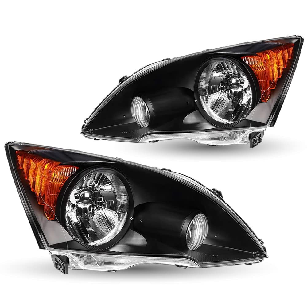 2007-2011 Honda CR-V Headlight Assembly Set - Left & Right Side Replacement Parts for Improved Night Driving Safety