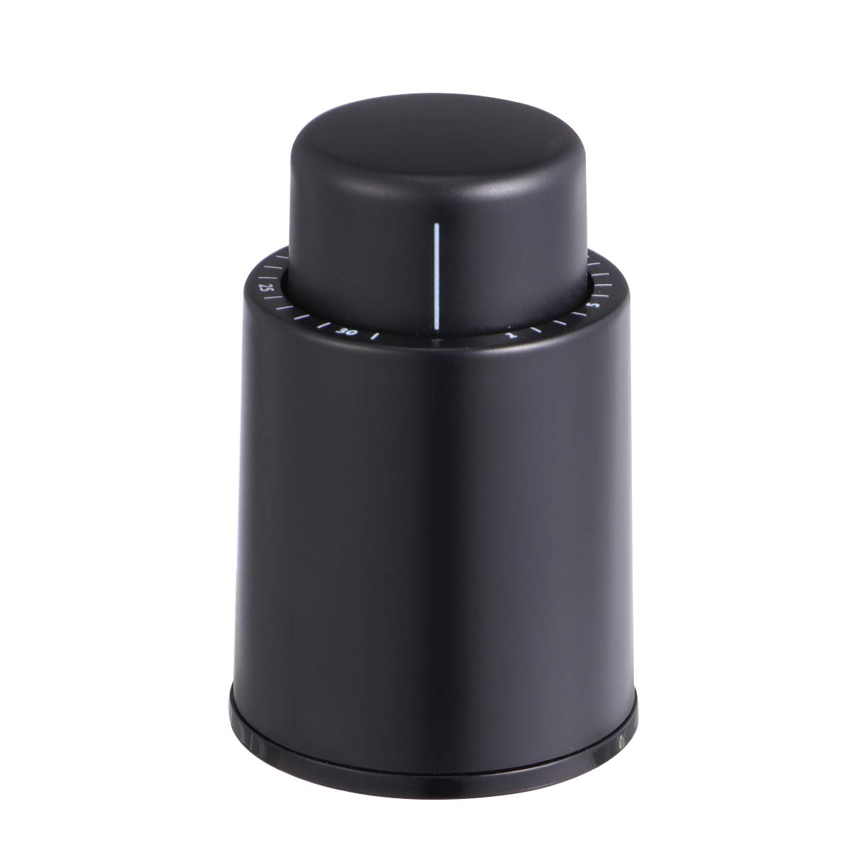 DOITOOL Vacuum Wine Bottle Stopper - Reusable Press-Type Wine Plug with Time Scale, Keeps Wine Fresh for Home, Bar & Restaurant Use (Black) | Perfect for Red, White & Sparkling Wine Preservation