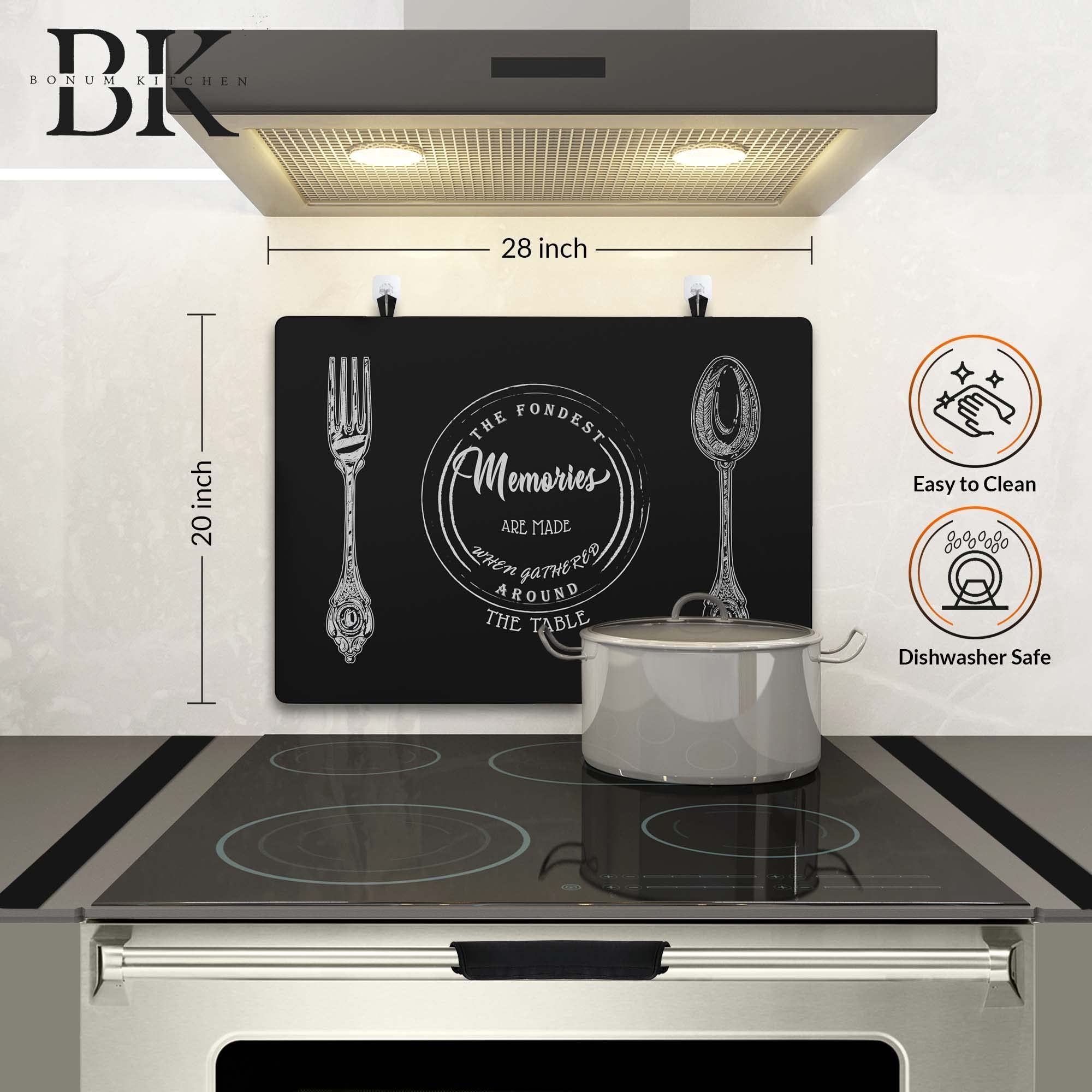 Premium Electric Stove Top Covers with Gap Protection & Oven Handle Covers - Heat-Resistant Glass Cooktop Protector for Ceramic Stoves - Full Stovetop Cover for Kitchen Safety - Perfect for Cooking, Meal Prep & Home Protection