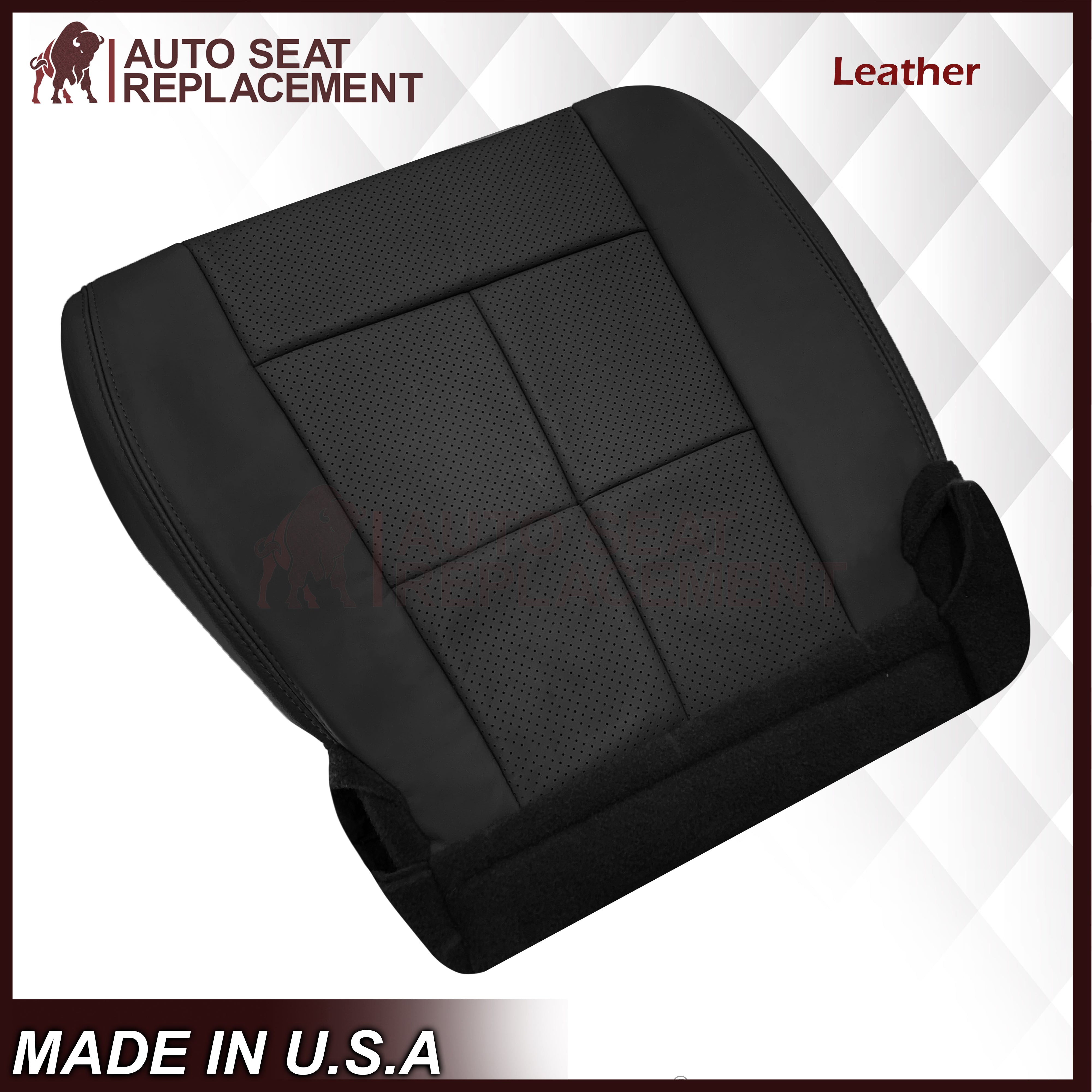 2007-2014 Lincoln Navigator Seat Covers - Premium Black Leather & Synthetic Leather Replacement - Perfect for Car Interior Upgrade & Road Trips