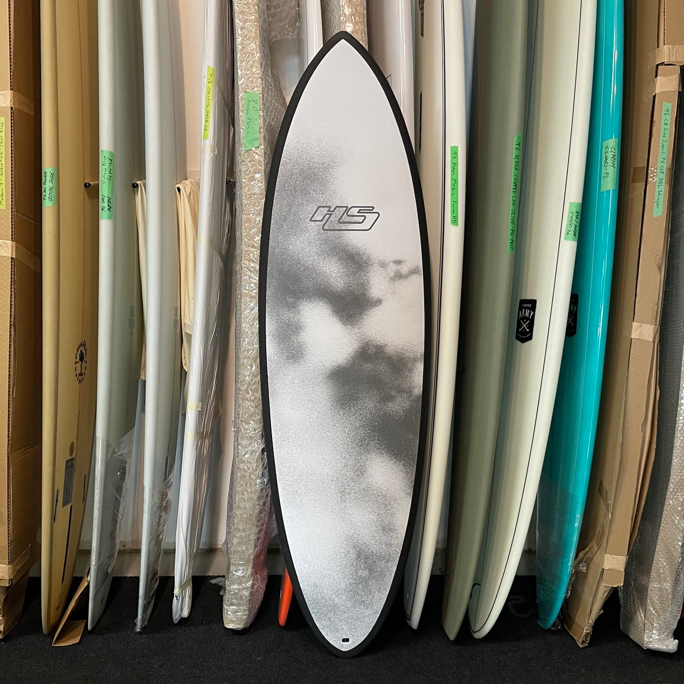Haydenshapes Hypto Krypto 6'4 Soft Top Surfboard - Moonscape Design with 3 Fin Futures Setup | Perfect for Small to Medium Waves, Surfing Enthusiasts & Beach Lovers