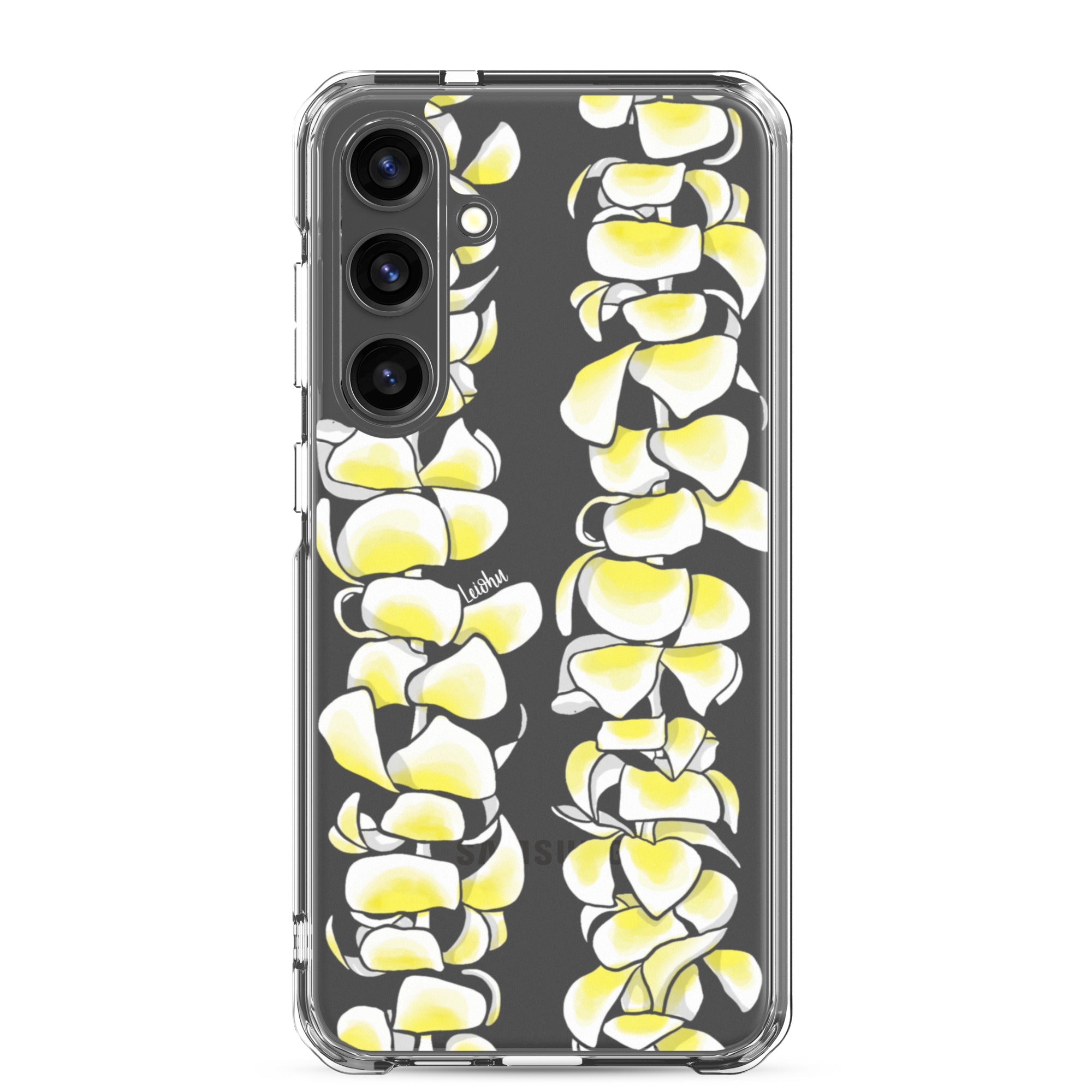 Plumeria Clear Phone Case for Samsung Galaxy - Slim Protective Cover for Everyday Use & Travel