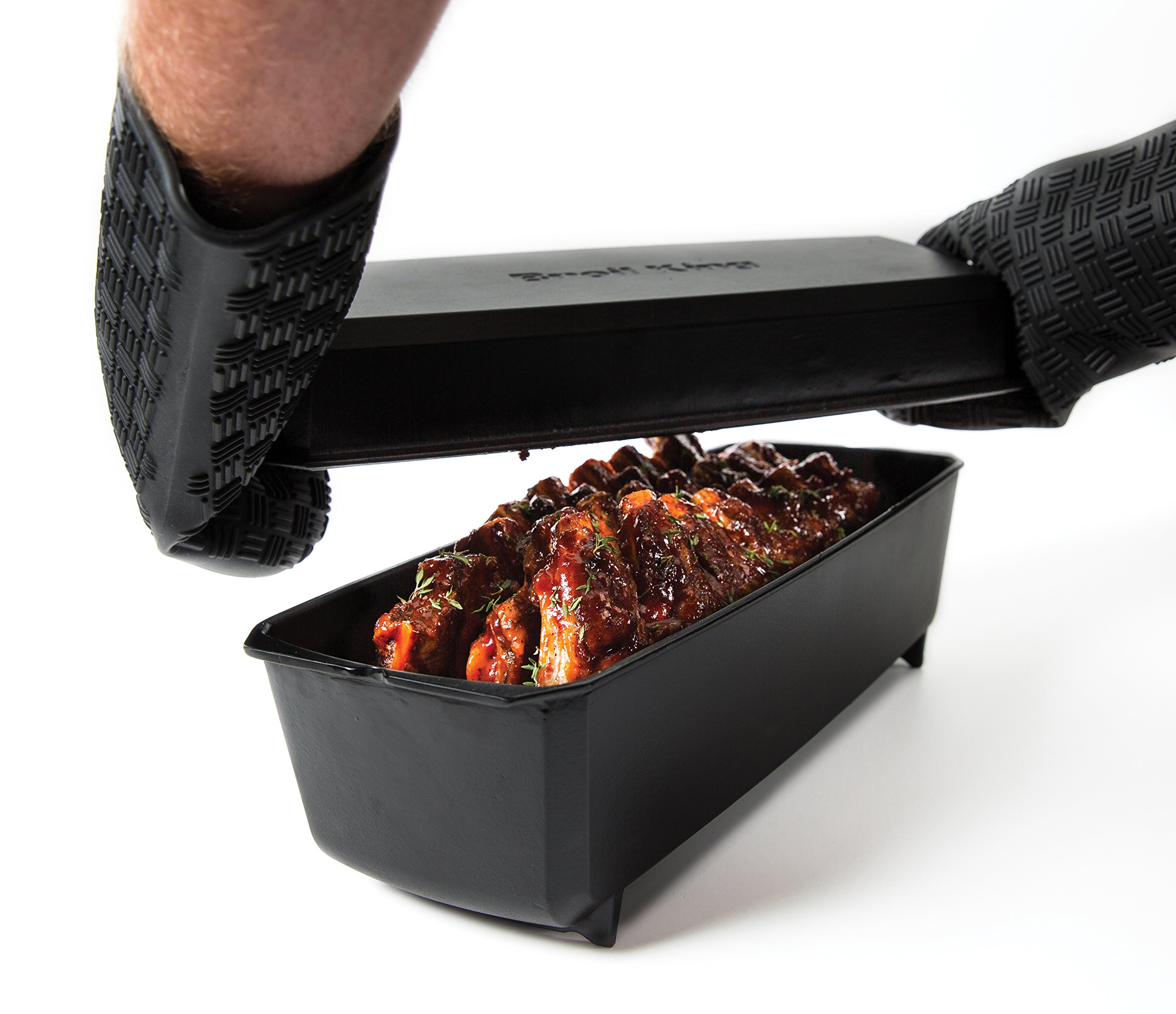 Broil King 69615 Cast Iron Rib Roaster - Premium Black BBQ Grill Accessory for Perfect Ribs & Roasts | Ideal for Backyard Grilling, Camping & Outdoor Cooking