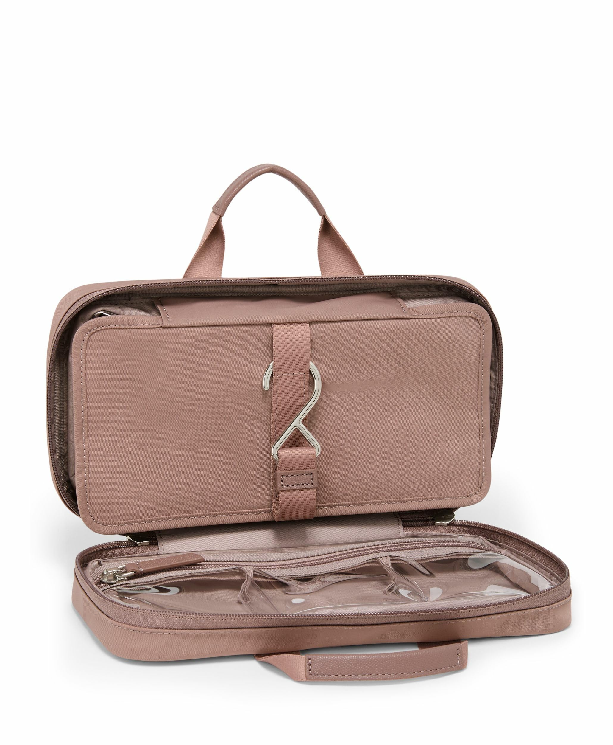 TUMI Voyageur Madeline Cosmetic Bag for Women - Lightweight Travel Makeup Organizer with Zip Pockets & Metal Hanger - Perfect for Airplane, Gym & Weekend Getaways