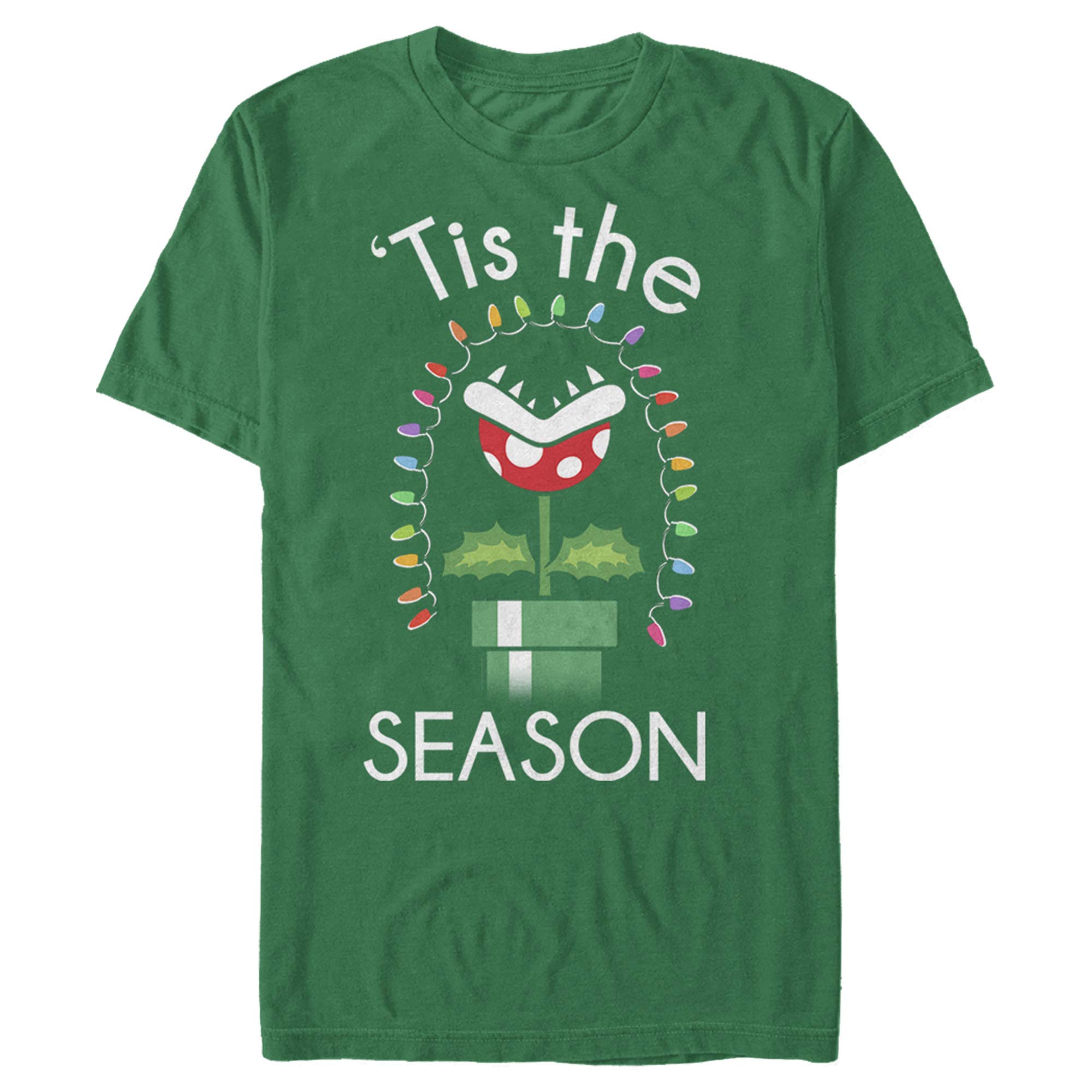 Nintendo Mario Piranha Plants Graphic T-Shirt for Men - Christmas Gaming Tee for Holiday Parties & Gamer Gifts