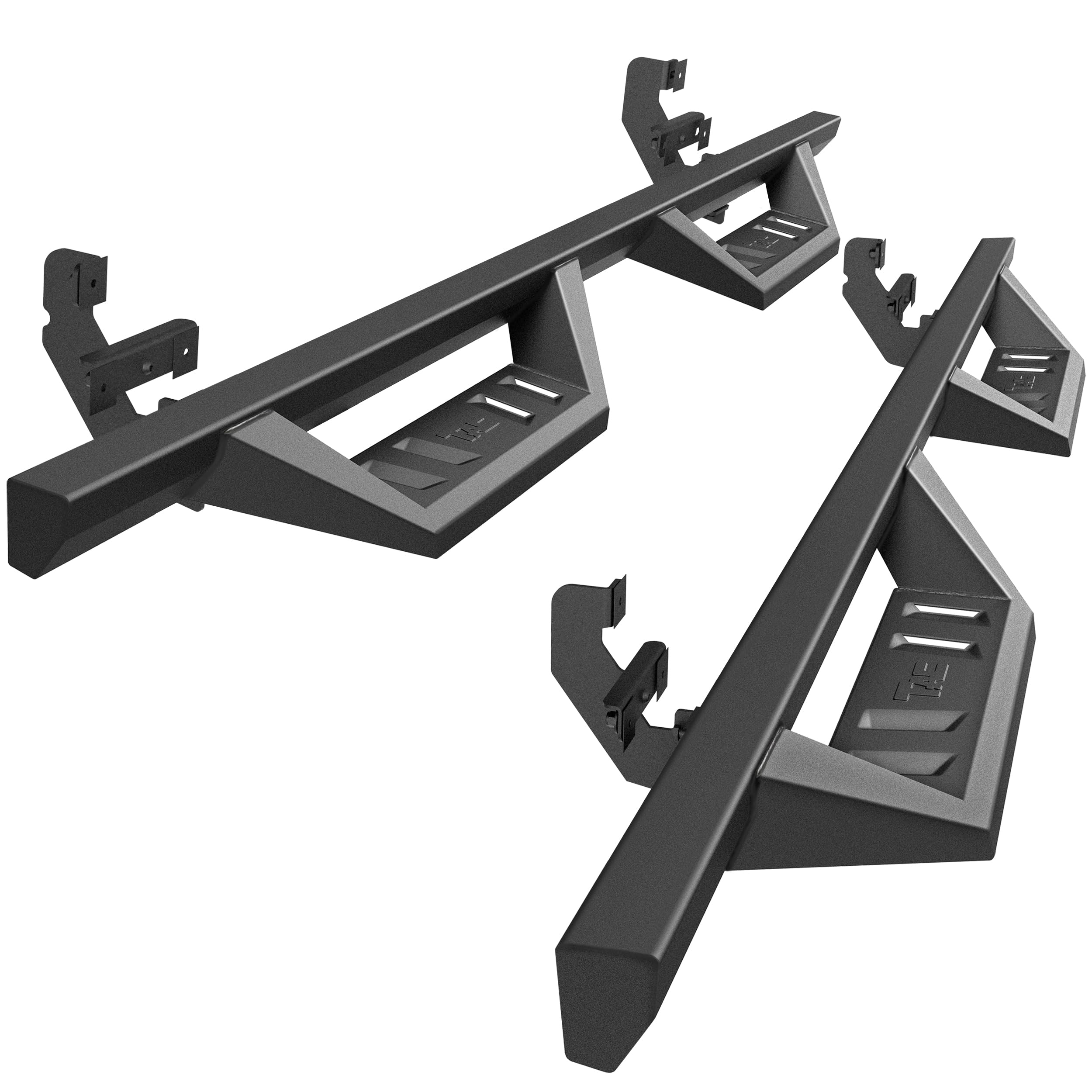 TAC Sidewinder Running Boards for Ford F150/F250 Super Cab - Black Rock Slider Armor for Off-Road Adventures