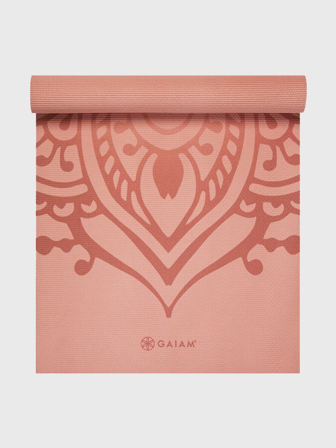 Gaiam Sundial Non-Slip Yoga Mat 5mm Thick - Premium Eco-Friendly Exercise Mat for Yoga, Pilates & Home Workouts - Perfect for Studios, Gyms & Outdoor Use
