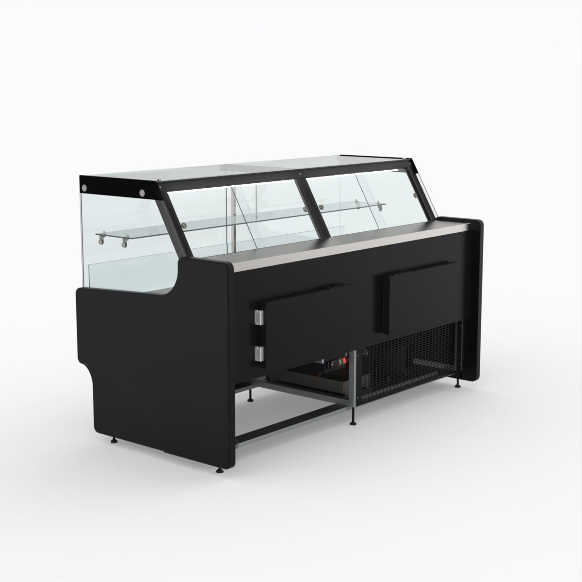 2 Meter AG Deli Showcase Glass Display Case - Perfect for Supermarkets, Delis & Bakeries to Showcase Fresh Food & Pastries
