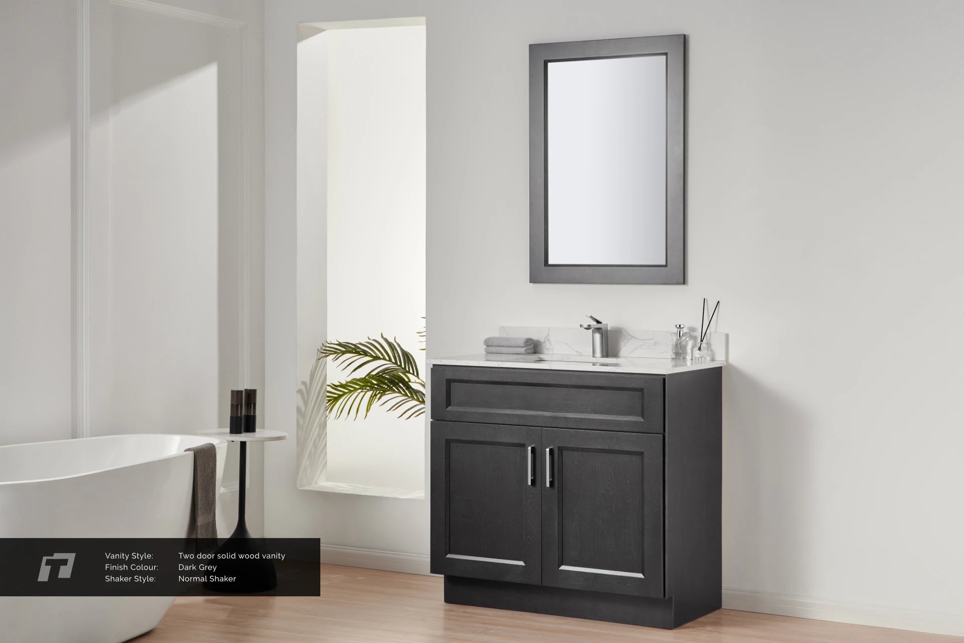 Nova 30 Inch Bathroom Vanity with Quartz Countertop - 2 Door Storage Cabinet in 3 Colors for Modern Bathroom Remodel