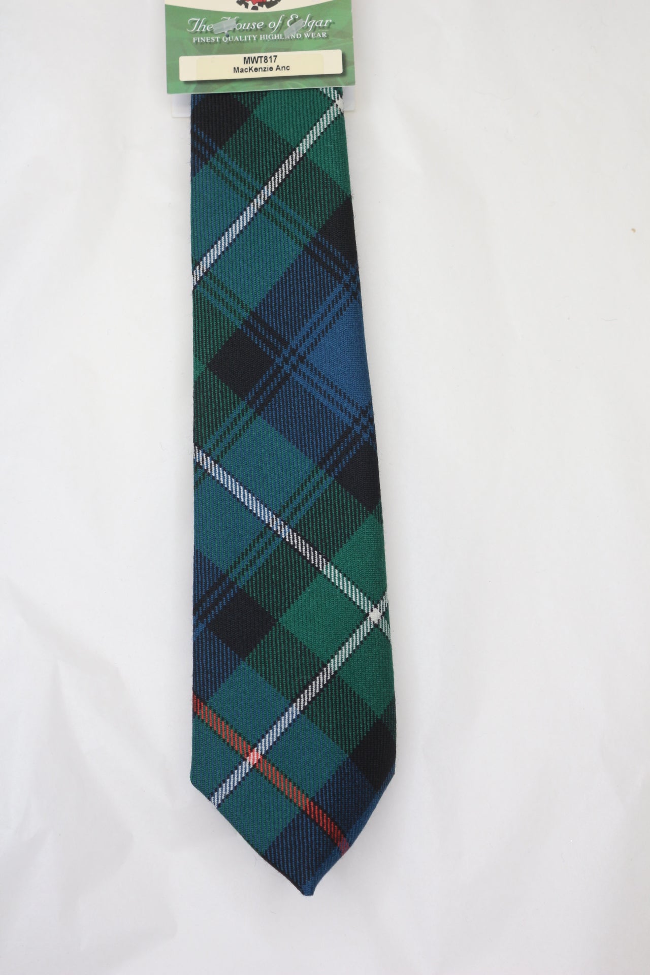MacKenzie Ancient Tartan Tie - Premium House of Edgar Scottish Clan Necktie for Men | Perfect for Weddings, Business Meetings & Formal Occasions