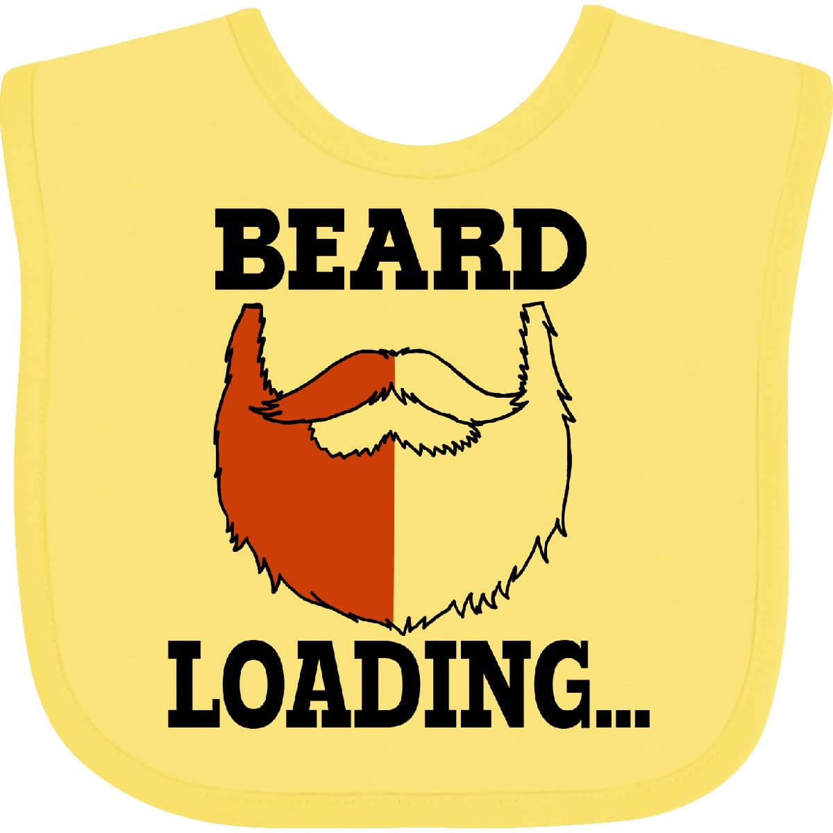 Inktastic Red Beard Is Loading Funny Baby Bib - Soft Cotton Drool Bib for Infants & Toddlers - Perfect for Feeding, Teething, and Playtime