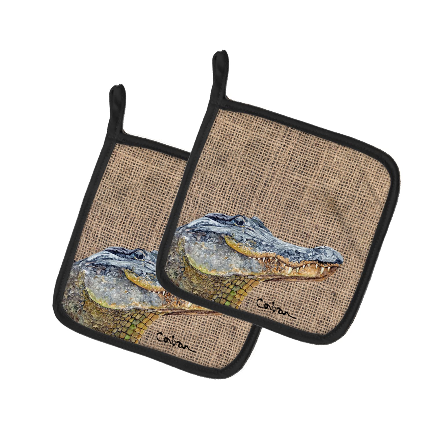 Heat Resistant Alligator Pot Holders Set - 7.5