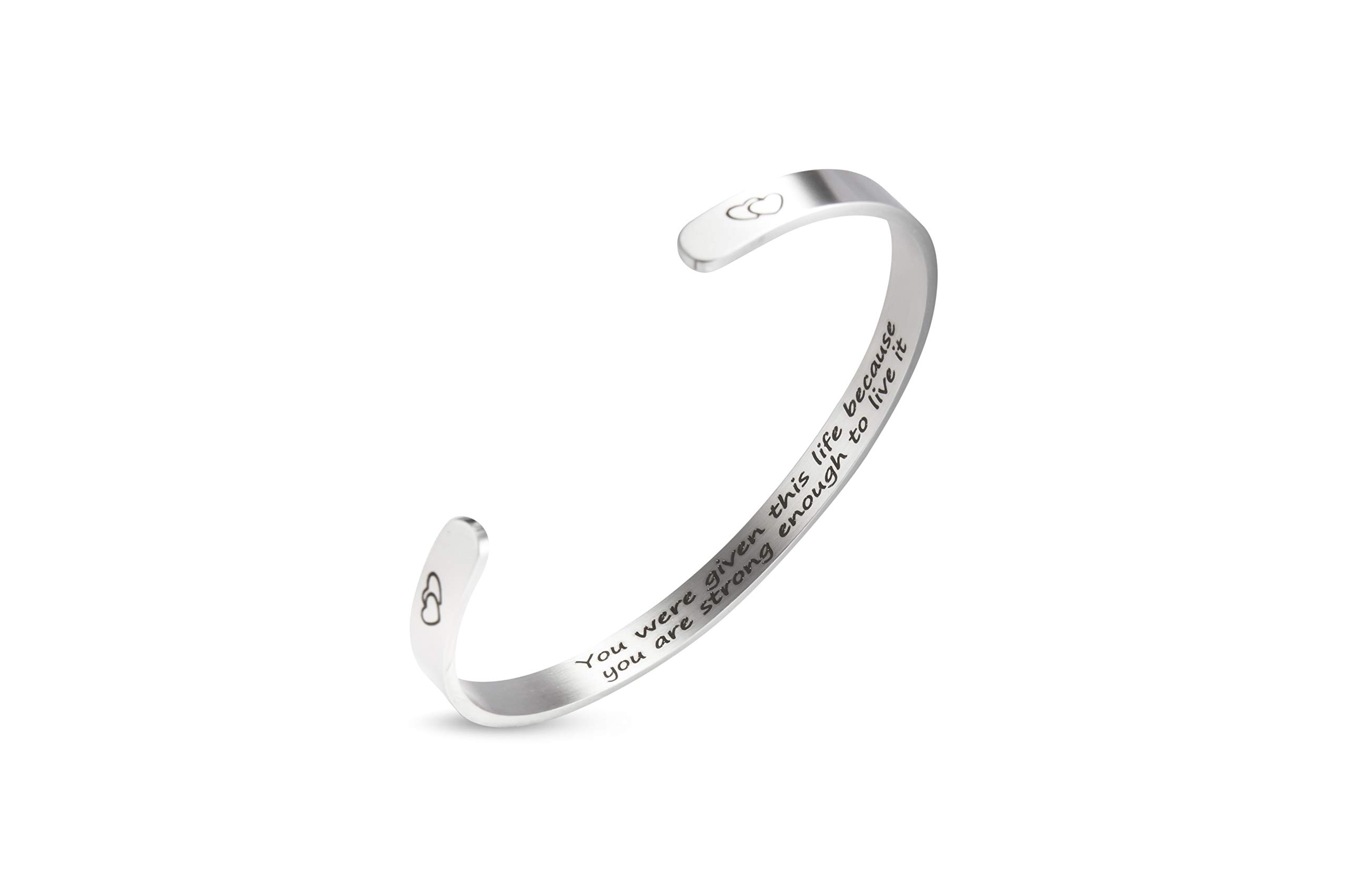 ANKINGPiiN Inspirational Bracelets for Women & Men - Motivational Cuff Bangle Jewelry with Personalized Mantra - Perfect Birthday, Friendship Gift (Comes in Gift Box) - Ideal for Daily Wear, Yoga, Meditation & Special Occasions