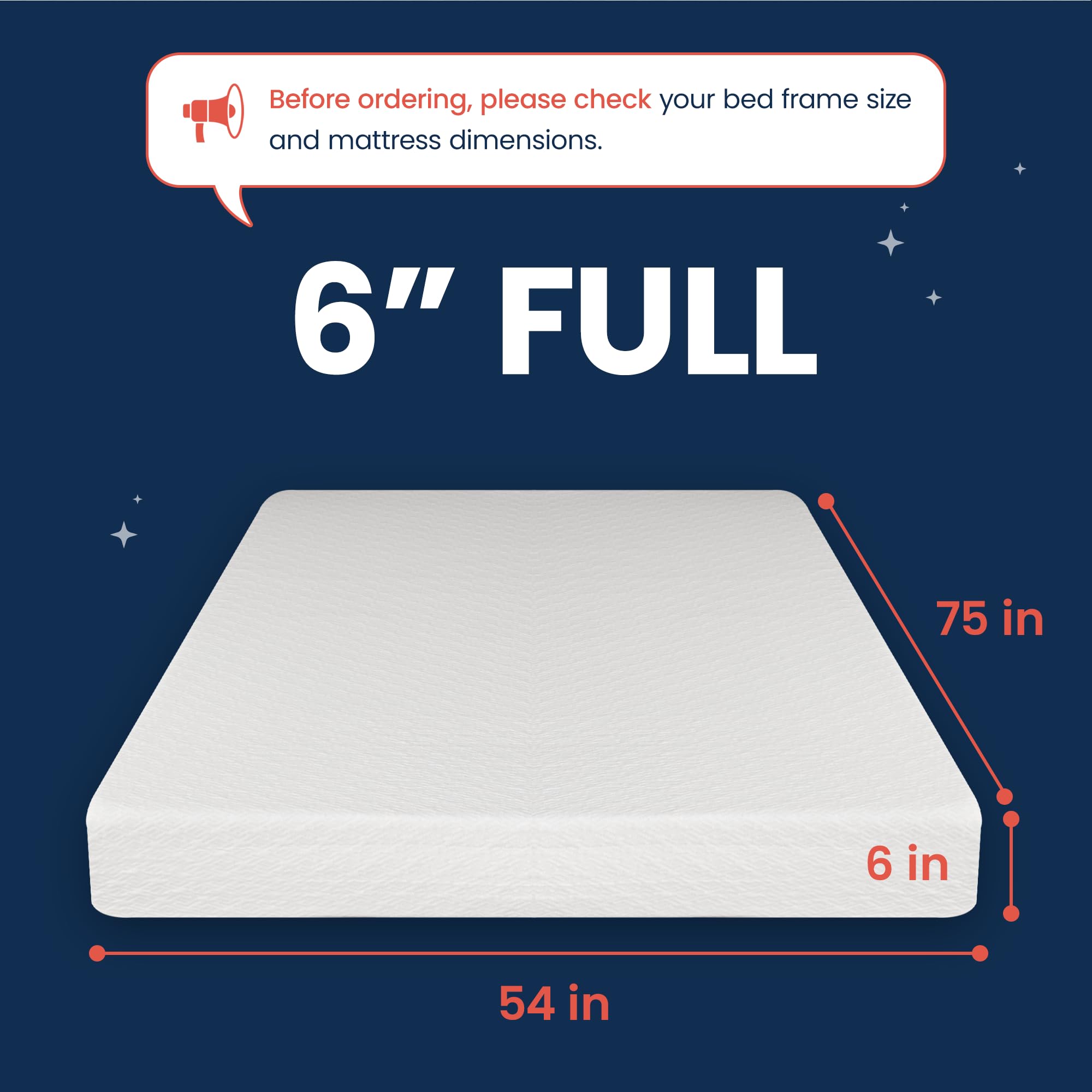6 Inch Full Size Cooling Green Tea Memory Foam Mattress - Medium Firm CertiPUR-US Certified, Pressure Relieving & Fiberglass Free - Mattress in a Box for Ultimate Comfort - Perfect for Guest Rooms, Dorms & Small Spaces