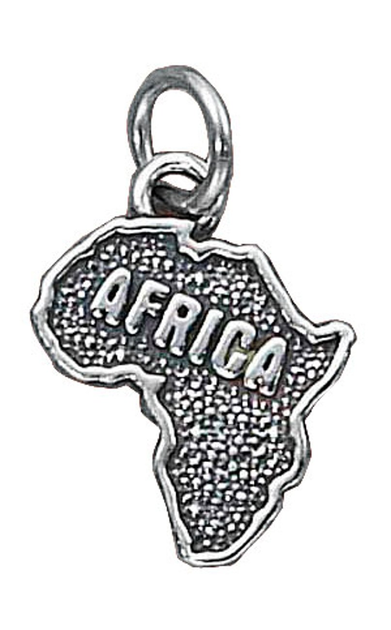 Sterling Silver Women's 1mm Box Chain Africa Continent Pendant Necklace - Elegant Jewelry Gift for Her, Perfect for Travel Lovers & African Culture Enthusiasts