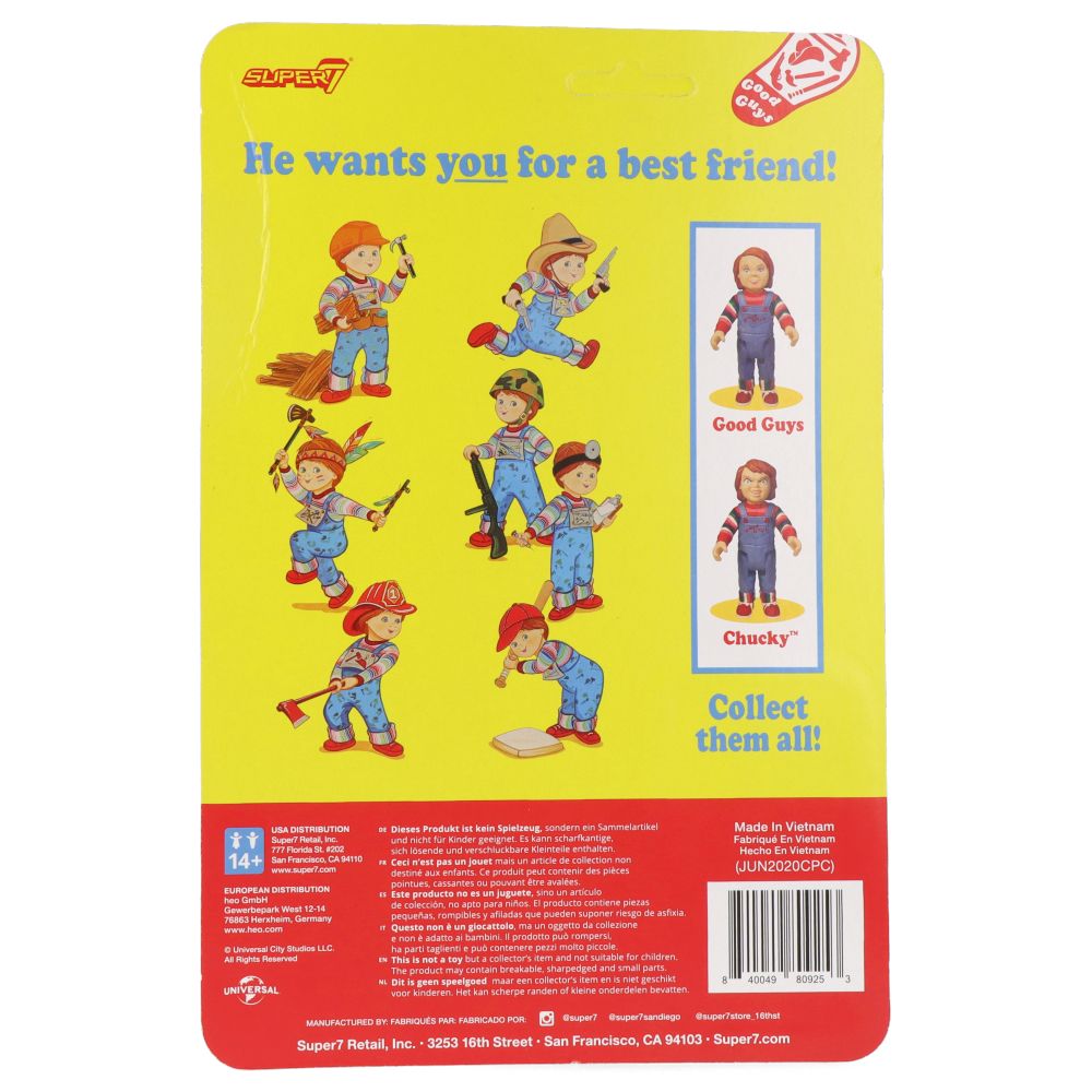 Chucky Good Guys ReAction Figure - Horror Movie Collectible for Halloween Decor & Scary Display