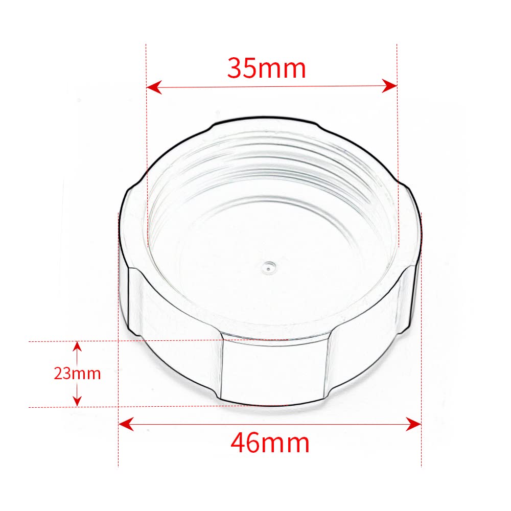 Kawasaki Ninja 250 300 400 650 1000 Motorcycle CNC Aluminum Rear Brake Fluid Reservoir Cover Cap - Durable Black Accessory for Enhanced Protection & Style - Perfect for Street Riding, Racing & Custom Bike Builds
