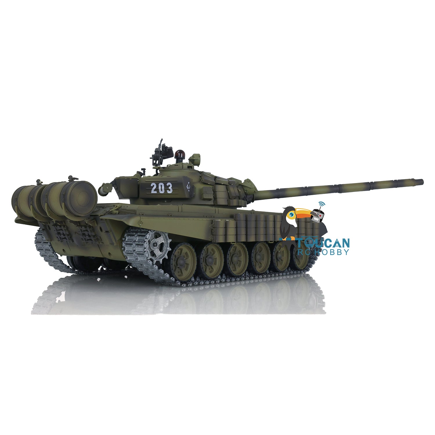 Henglong 1/16 Scale T72 Radio Controlled Tank - US Stock Metal Tracked Electric Battle Tank with 7.0 Mainboard & Battery Charger - Perfect for Military Enthusiasts, Collectors and Outdoor RC Battles