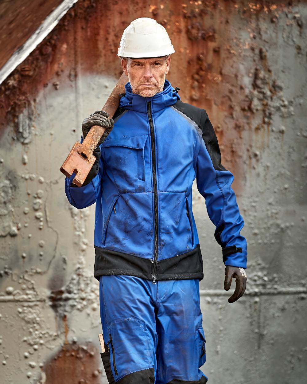 Elka Men's Work Jacket with Detachable Sleeves - Heavy Duty Waterproof Windproof Winter Coat for Construction, Outdoor Work & Hiking