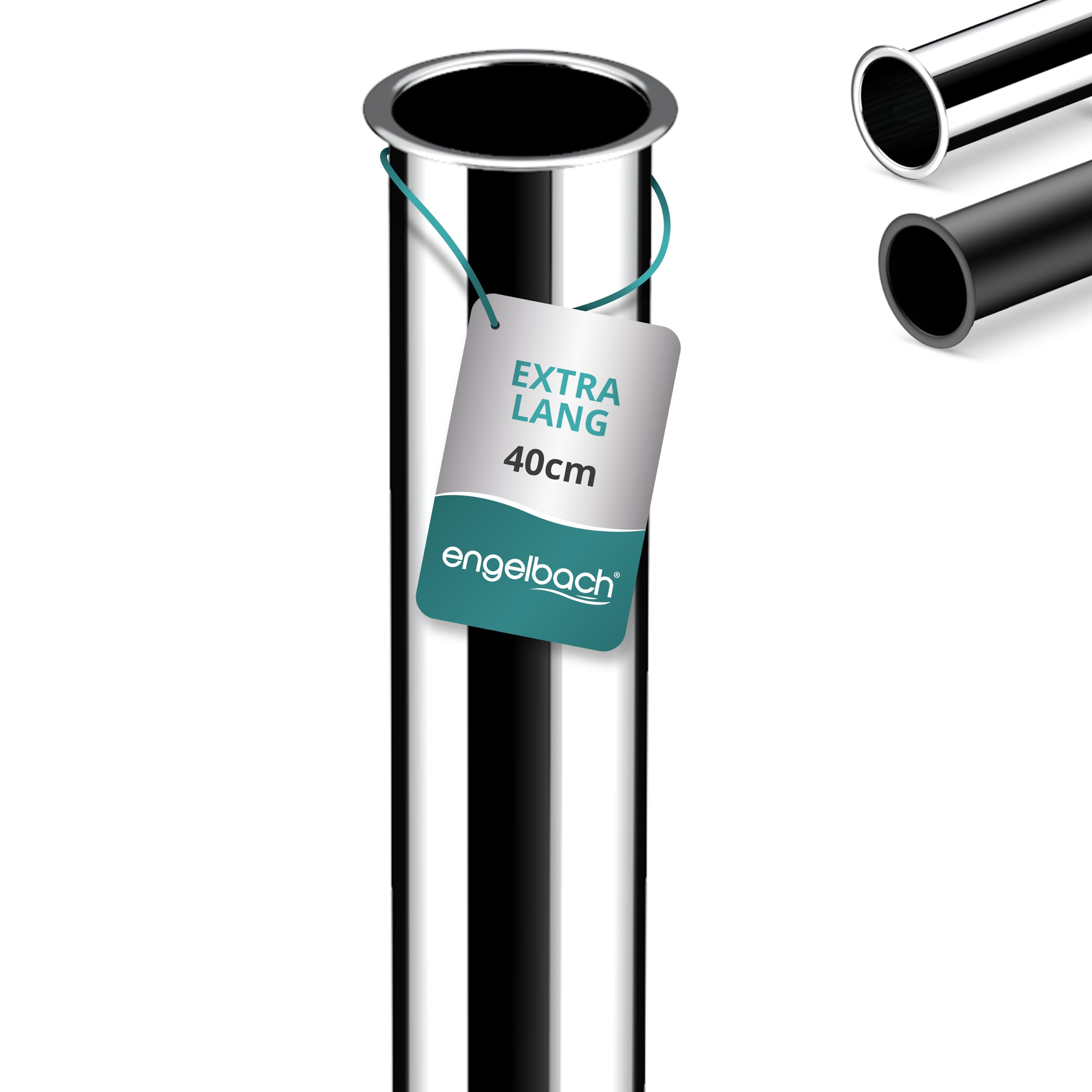 Engelbach® Universal Extension Tube for Siphon 400mm Extra Long - 1 1/4 Inch x 32mm Extension Pipe for Design Siphon, Tube Siphon, Cup Siphon - Perfect for Kitchen, Bathroom & Plumbing Upgrades