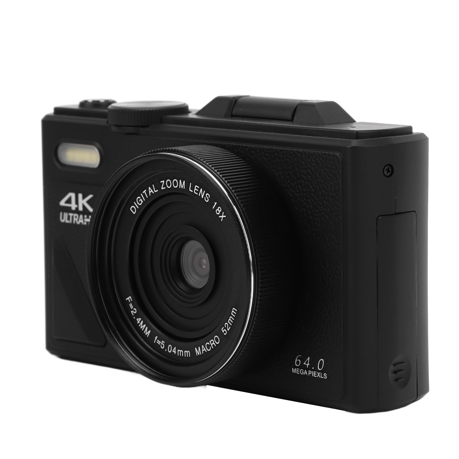 4K UHD 18x Zoom Digital Camera with 3