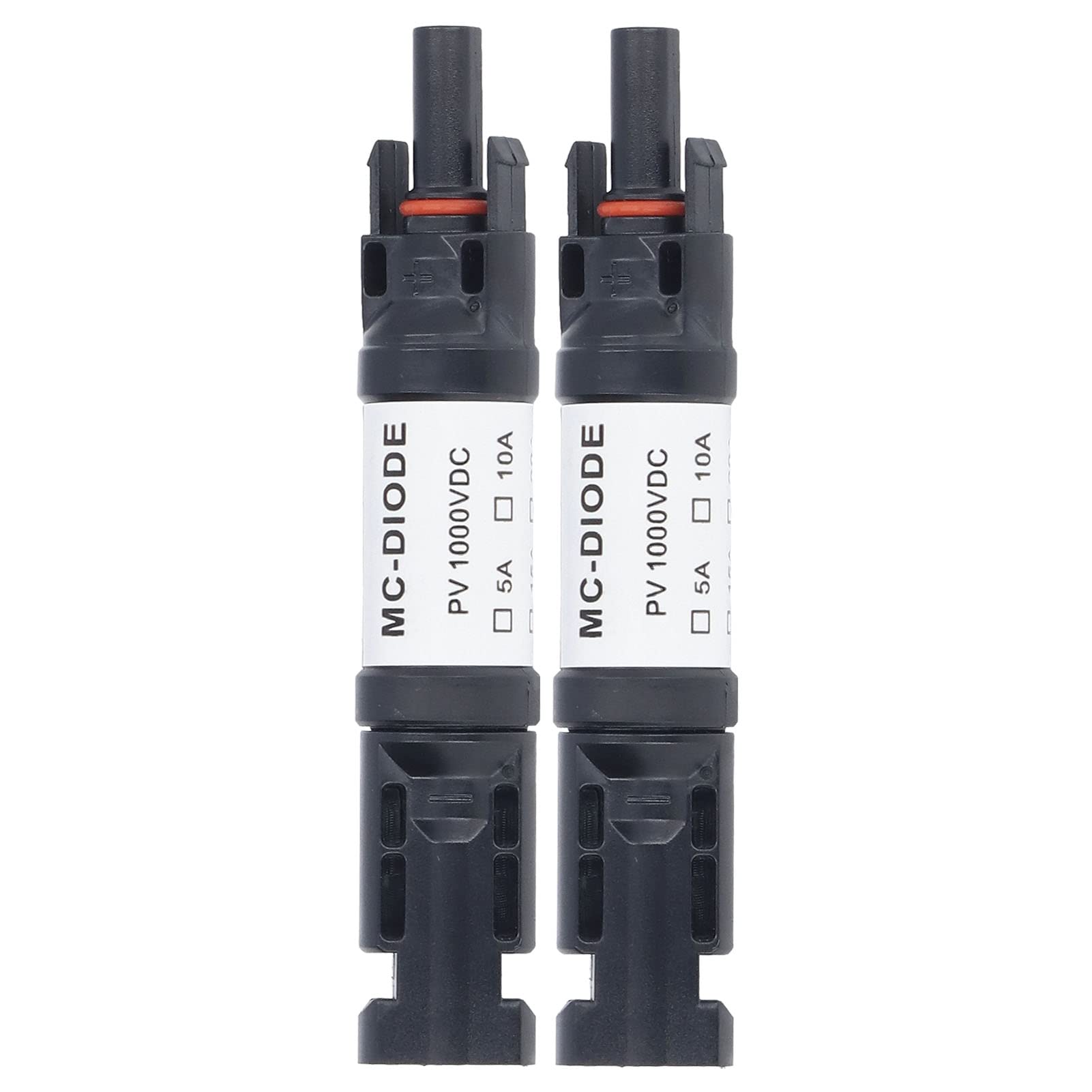 Pwshymi 1000V Solar PV Fuse Connector - 20A Snap-in Tinned Copper Photovoltaic Connector for Solar Panel Systems | Weatherproof & Durable for Residential & Commercial Solar Installations