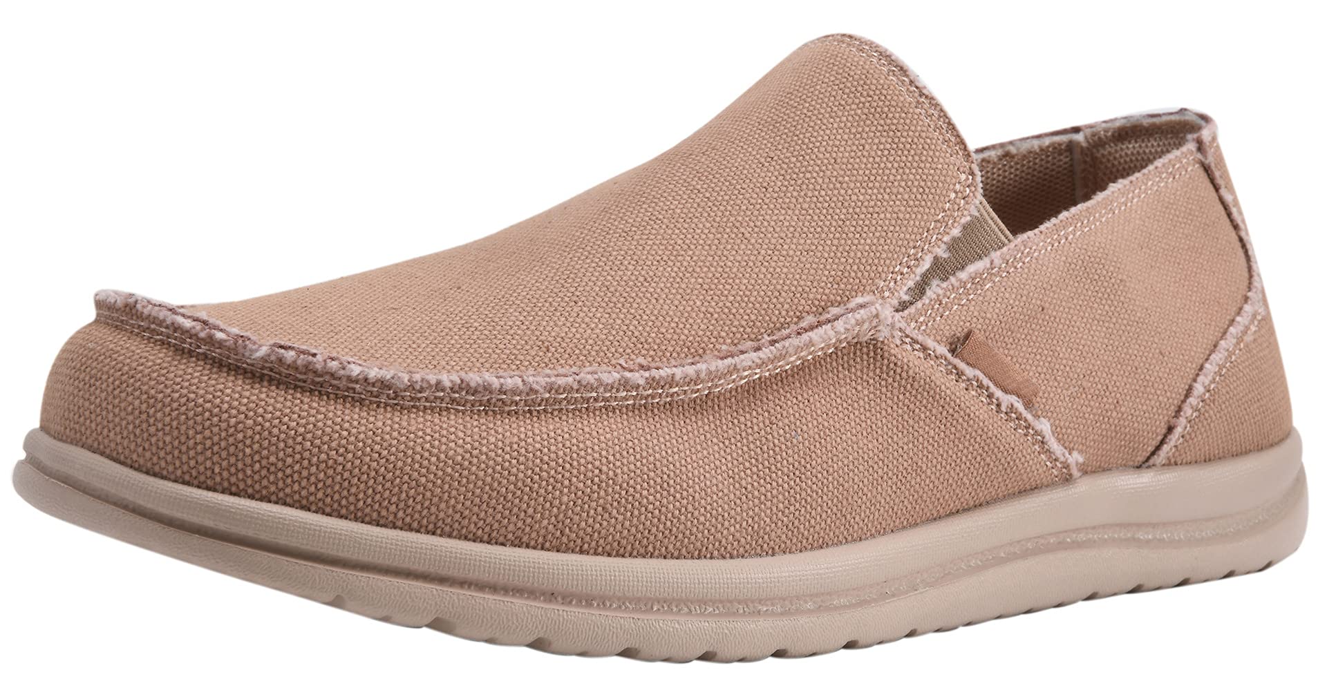Men's Lightweight Canvas Slip-On Loafers - Comfortable Deck Shoes for Walking, Casual Wear | Perfect for Beach, Travel & Everyday Use