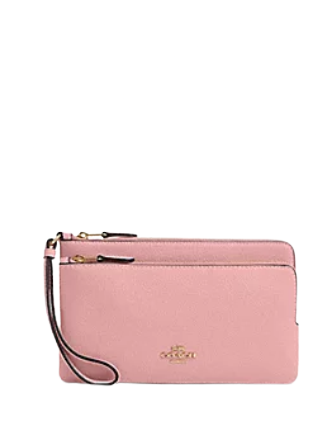 Coach Double Zip Wallet for Women | Genuine Leather Crossbody Wallet with RFID Protection | Perfect for Travel, Shopping & Everyday Use