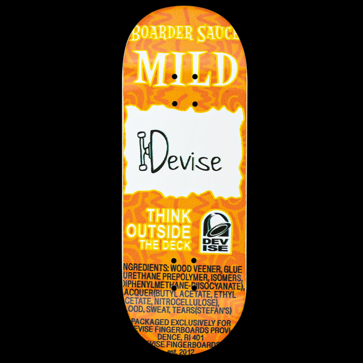 Premium Fingerboard Deck by Devise - High-Quality Skateboard Miniature for Tricks & Stunts - Perfect for Skaters, Collectors & Office Desk Fun