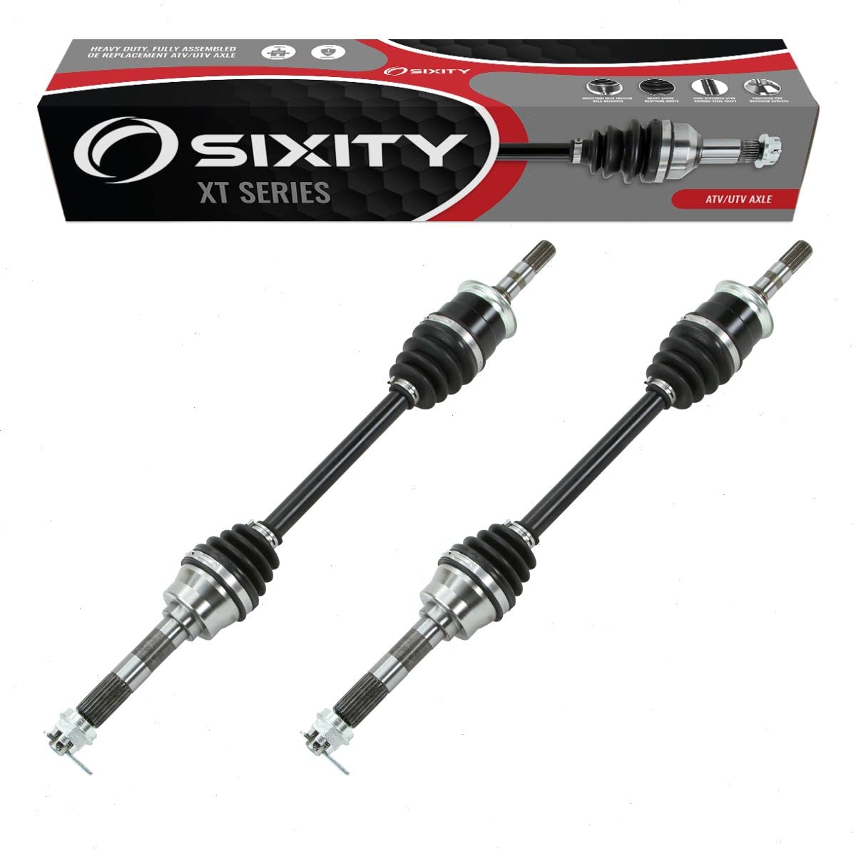 2-Piece Sixity XT Front Left & Right Axle Set - Compatible with Kawasaki Mule 4010 2014 KAF620REF Transmission 4X4 - Perfect for Off-Road ATV Replacement & Repair