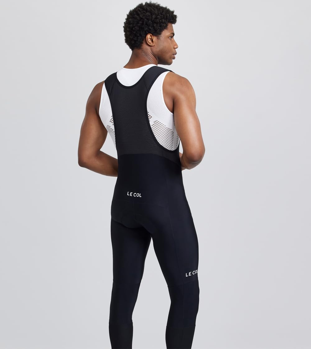 Men’s Pro Bib Cycling Tights - Breathable & Sweat-Wicking Bicycle Pants with Aerodynamic Panels, Lightweight Design & Cuffed Ankles for Road Biking & Indoor Training
