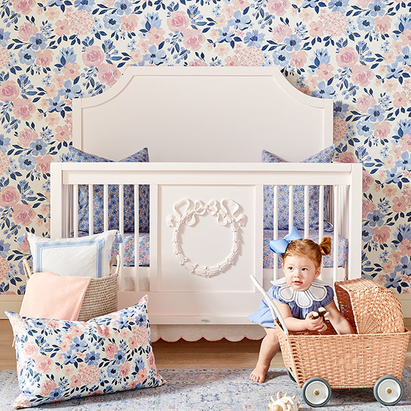 Ava Rose Wallpaper - Floral Peel and Stick Wallpaper for Bedroom, Living Room, Bathroom | Self-Adhesive Removable Wallpaper for Home Decor