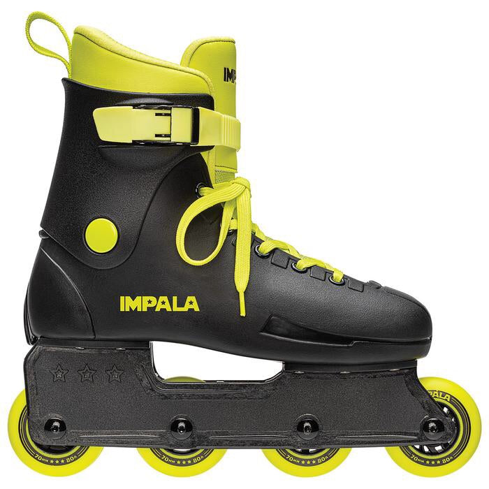 Impala Black & Fluoro Inline Skates for Adults - High-Performance Rollerblades for Fitness, Outdoor & Indoor Skating - Lightweight & Comfortable Design