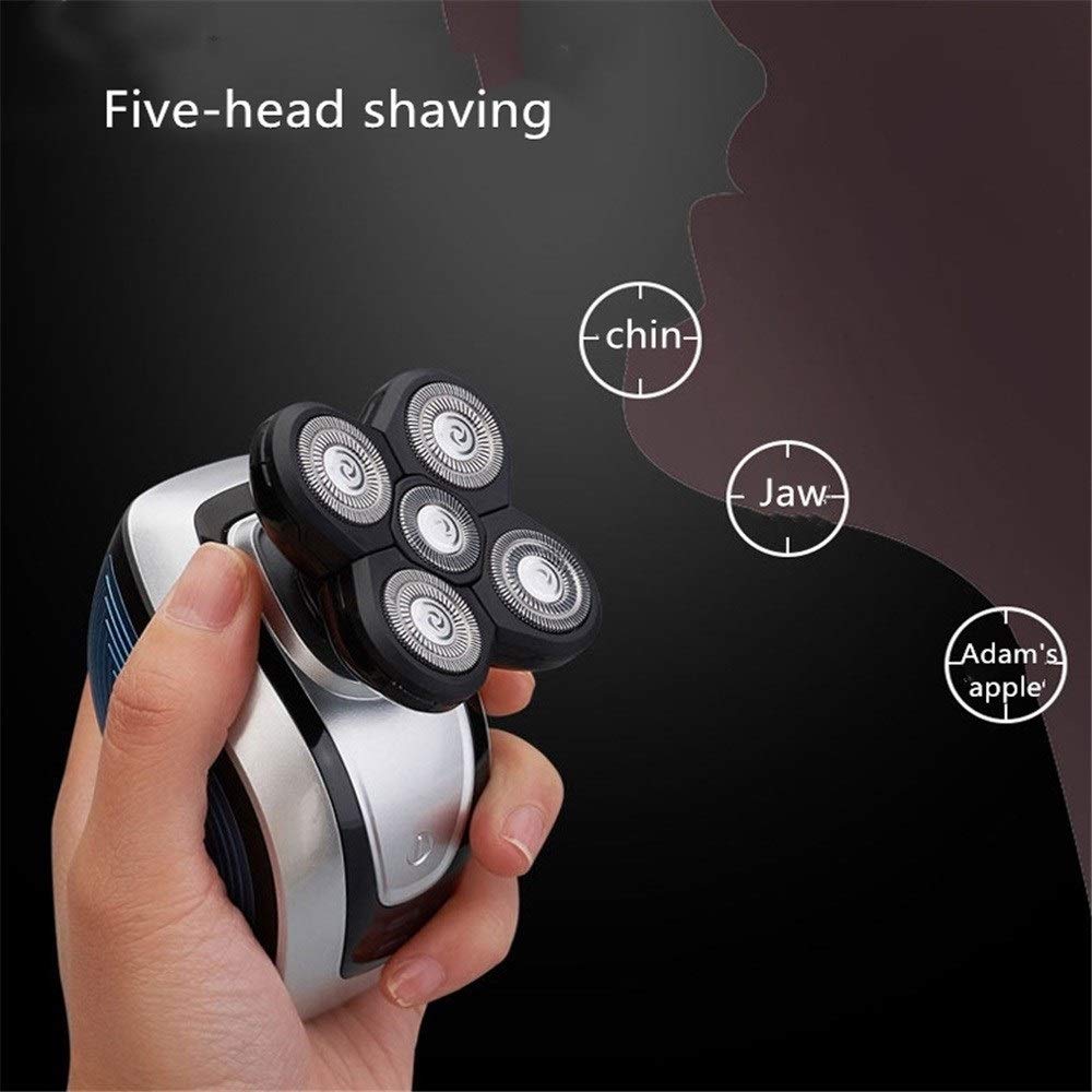 USB Rechargeable Electric Beard Trimmer & Shaver for Men - Multifunctional Grooming Kit with Precision Knife for Bald Head & Facial Hair - Perfect for Travel, Home & Professional Use