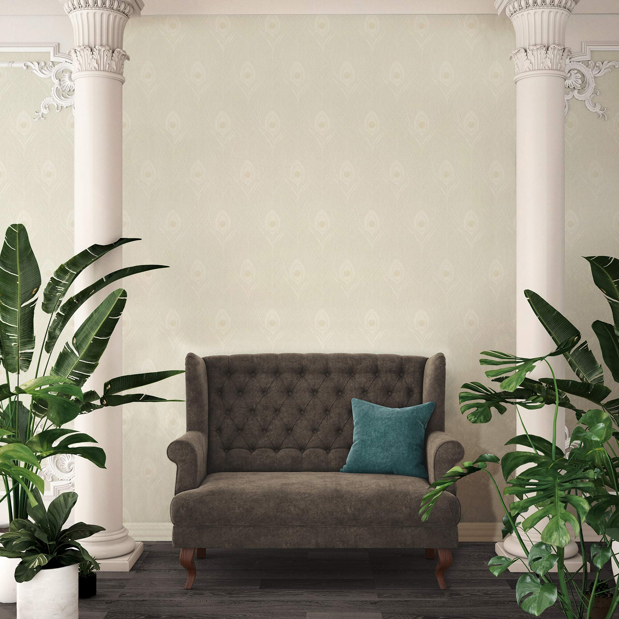 Absolutely Chic 36971-1 Non-Woven Wallpaper for Modern Home & Office - Premium Architectural Design Wall Covering for Living Room, Bedroom, Dining Area & Commercial Spaces