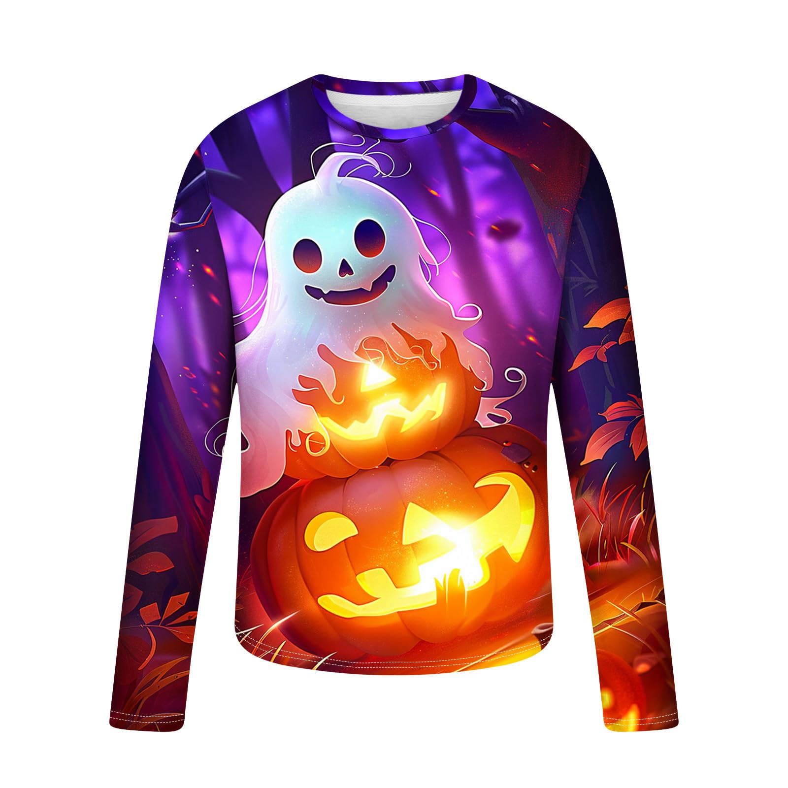 Funny Halloween T-Shirts for Men - Horror Graphic Long Sleeve Novelty Tees | Perfect for Halloween Parties, Costume Contests & Spooky Events