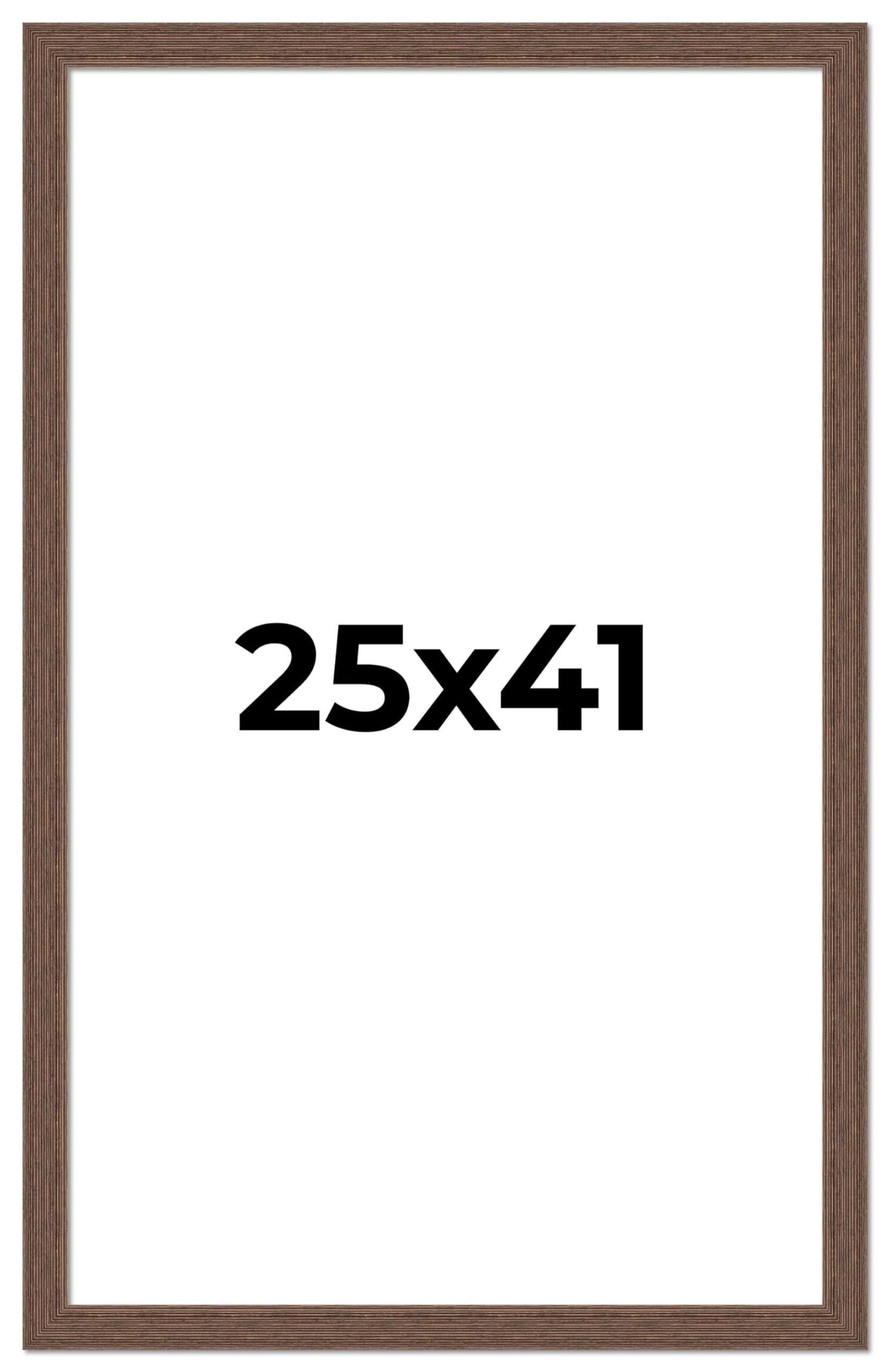 25x41 Inch Distressed Brown Barnwood Picture Frame - Rustic Farmhouse Photo Frame with UV Acrylic Shatter Guard & Acid-Free Backing | Perfect for Wall Decor, Living Room, Bedroom, and Office Display