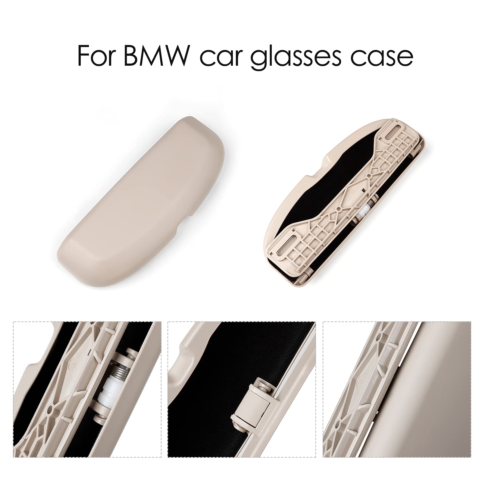 Premium Car Sunglasses Storage Box Holder Case for BMW F10 1 2 3 4 5 7 Series X1 X3 X4 X5 X6 F30 F15 F16 F34 G30 G01 G11 E70 E71 Accessories (Black) - Perfect for Road Trips & Daily Commute
