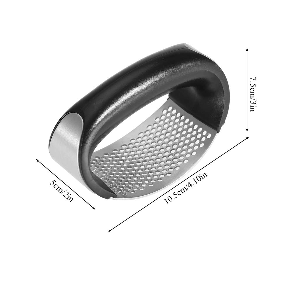 Premium Stainless Steel Garlic Press - Heavy Duty Garlic Crusher, Mincer & Masher with Ergonomic Handle - Professional Kitchen Gadget for Chopping, Squeezing & Smashing Garlic - Perfect for Cooking, Baking & Meal Prep