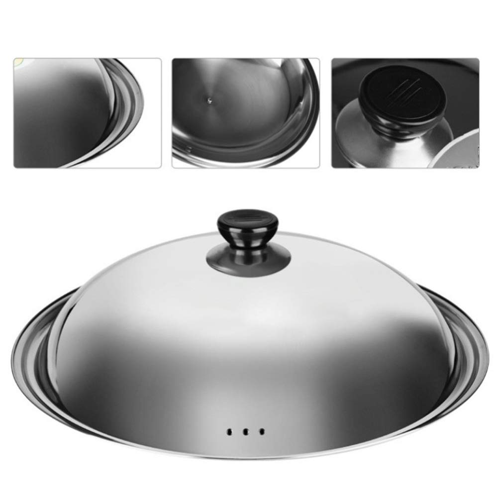 **Cabilock Cast Iron Frying Pan with Lid – Durable Replacement Cover for Cooking Pots, Woks, Stock Pots & Glass Pans – Perfect for Simmering, Frying & Cheese Cloche Use**