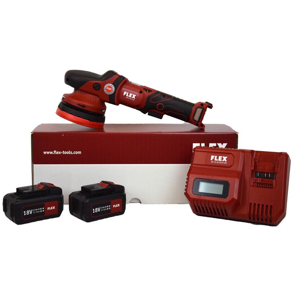 FLEX XCE 8 125 CBeast 18V Cordless Dual Action Polisher Kit - Professional Car Detailing, Paint Correction & Waxing for Auto Enthusiasts