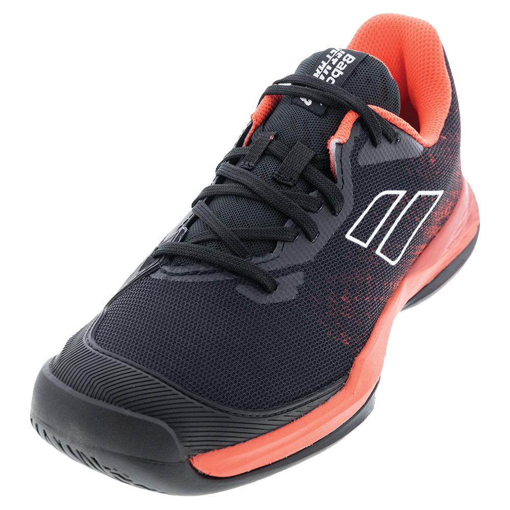 Juniors' Jet Mach 3 All Court Tennis Shoes for Women & Girls - Black & Poppy Red - Lightweight Performance Sneakers for Tennis, Running & Casual Wear