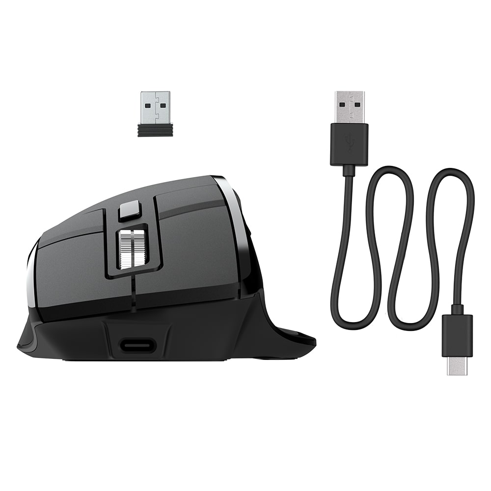 Epic Wireless Mouse - Black Ergonomic Computer Mouse for Laptop, PC, Mac - Perfect for Office, Gaming & Travel Use