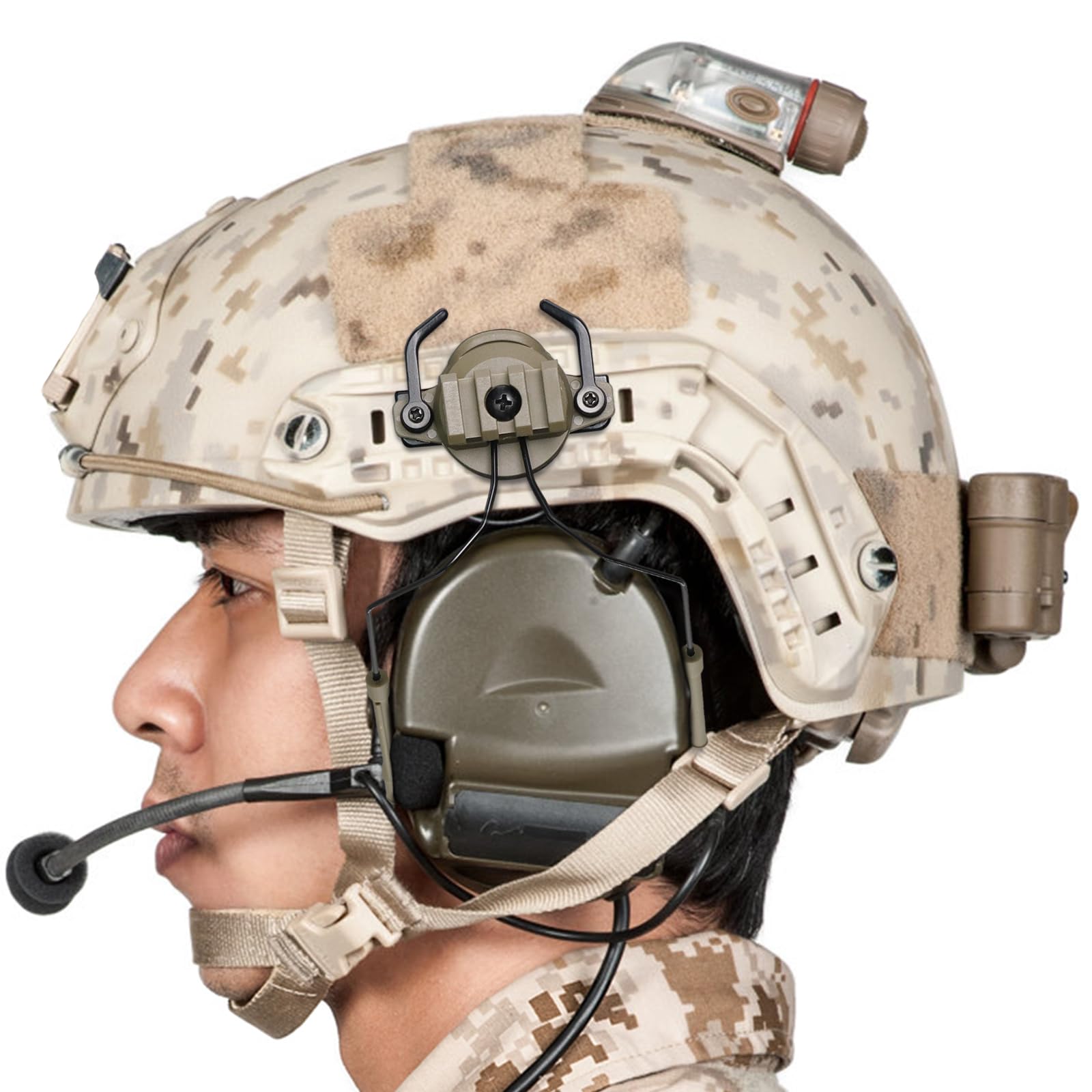 Tactical Helmet Rail Headset Adapter - Fast ARC Rail System for Airsoft Ear Protection | Helmet Mount Bracket for Military, Shooting & Outdoor Activities